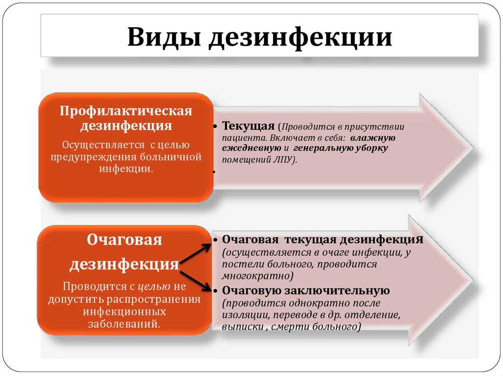 Схема виды дезинфекции