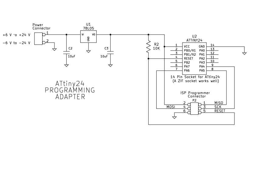 Attiny85 схема подключения