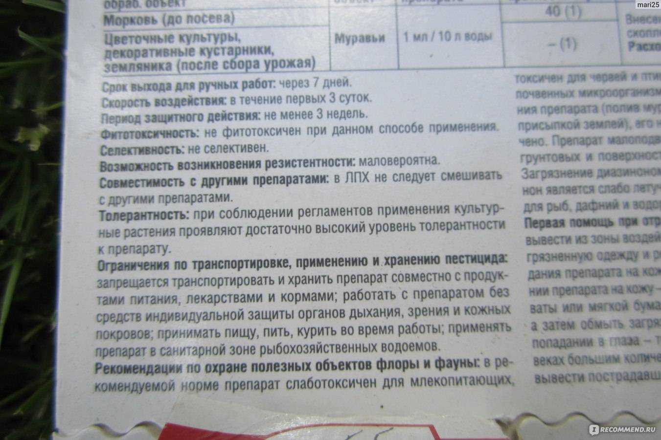 Инсектициды (препараты от муравьев) | сводная таблица